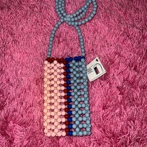Colorful Beaded Crossbody Bag